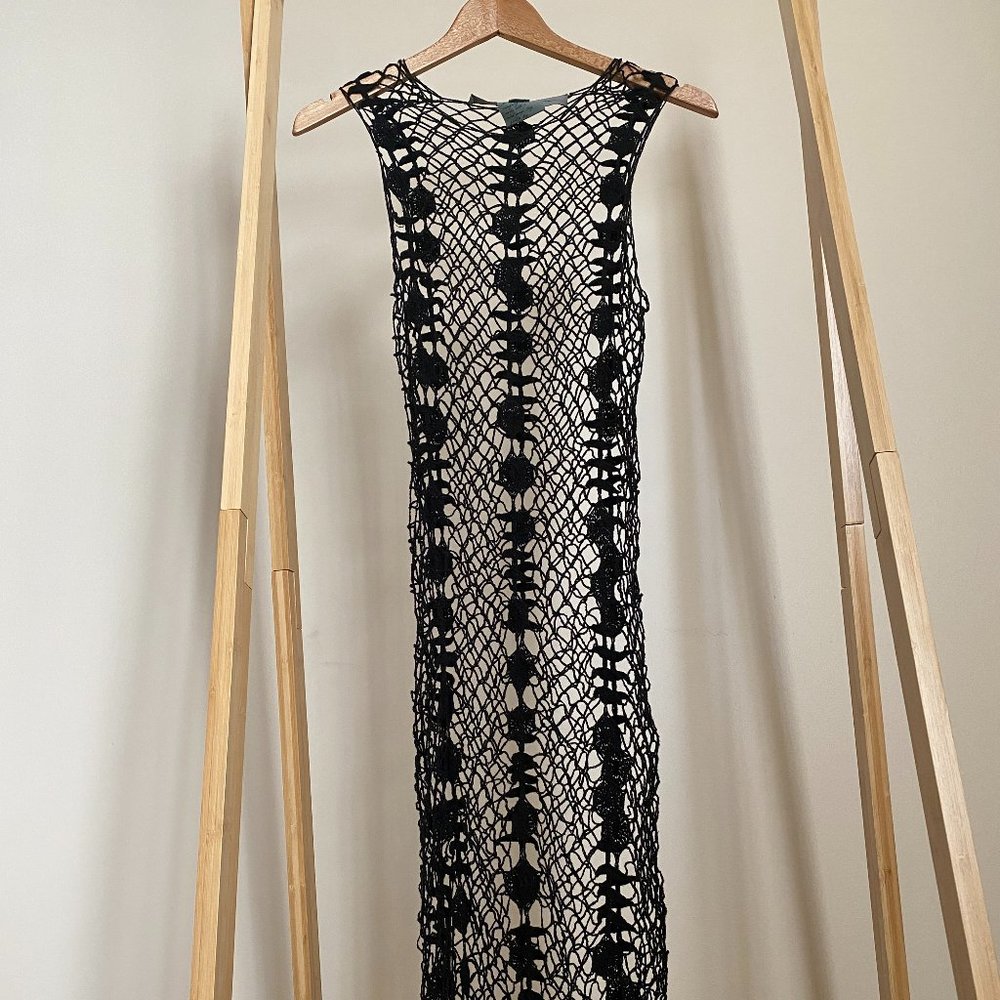 Raquel Allegra  Crochet Lace Midi Dress